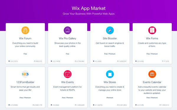 8 free and premium add-ons from the Wix App Market 